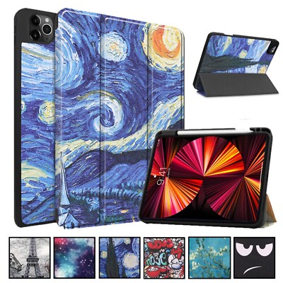 Painted Auto Sleep/Wake Tray Case Cover For iPad 7th 8th 9th Generation Mini 6