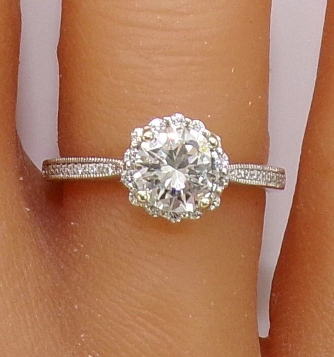 SCOTT KAY Artiste 14K White Gold Diamond Engagement Wedding Ring Size 6.5 LMB2 - Image 3 of 4