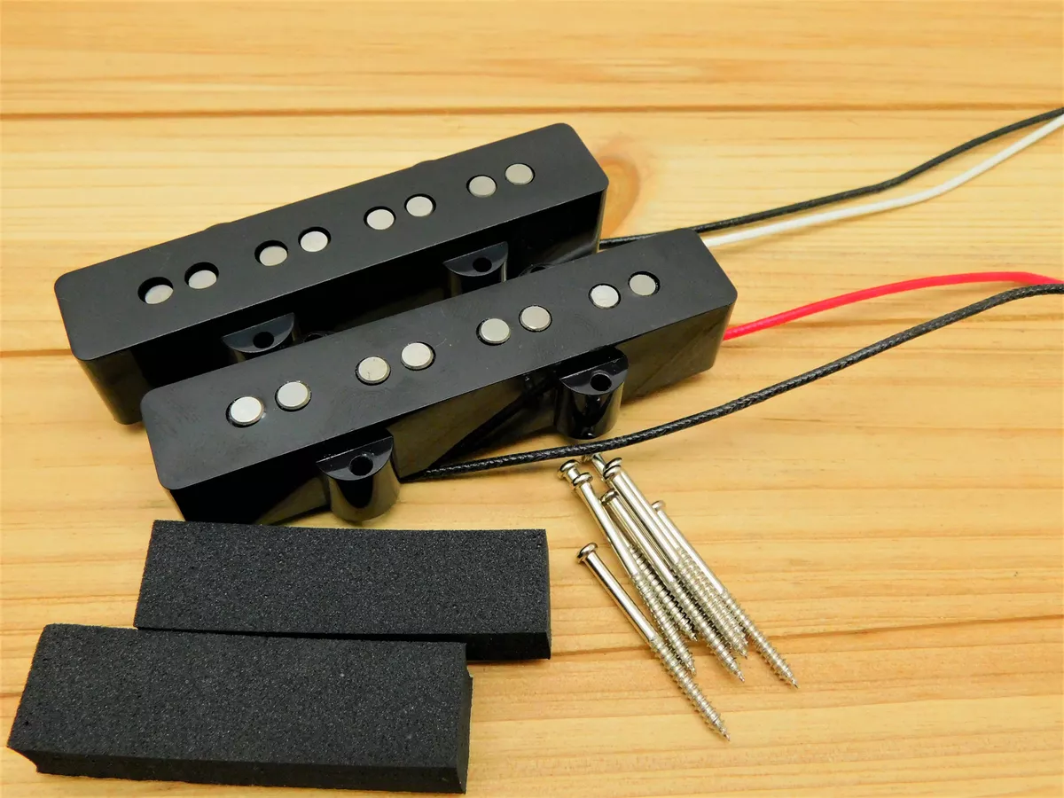 Artec Split Jazz Bass Noiseless Alnico 5 Pickup Set HOT! 11k / 13k