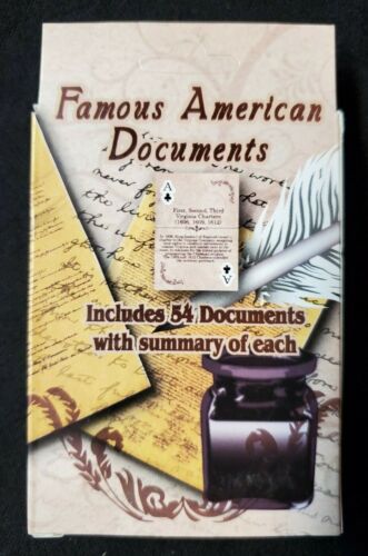 Sealed FAMOUS AMERICAN DOCUMENTS - Semiquincentennial 52 Card Deck Playing Cards - Picture 2 of 2
