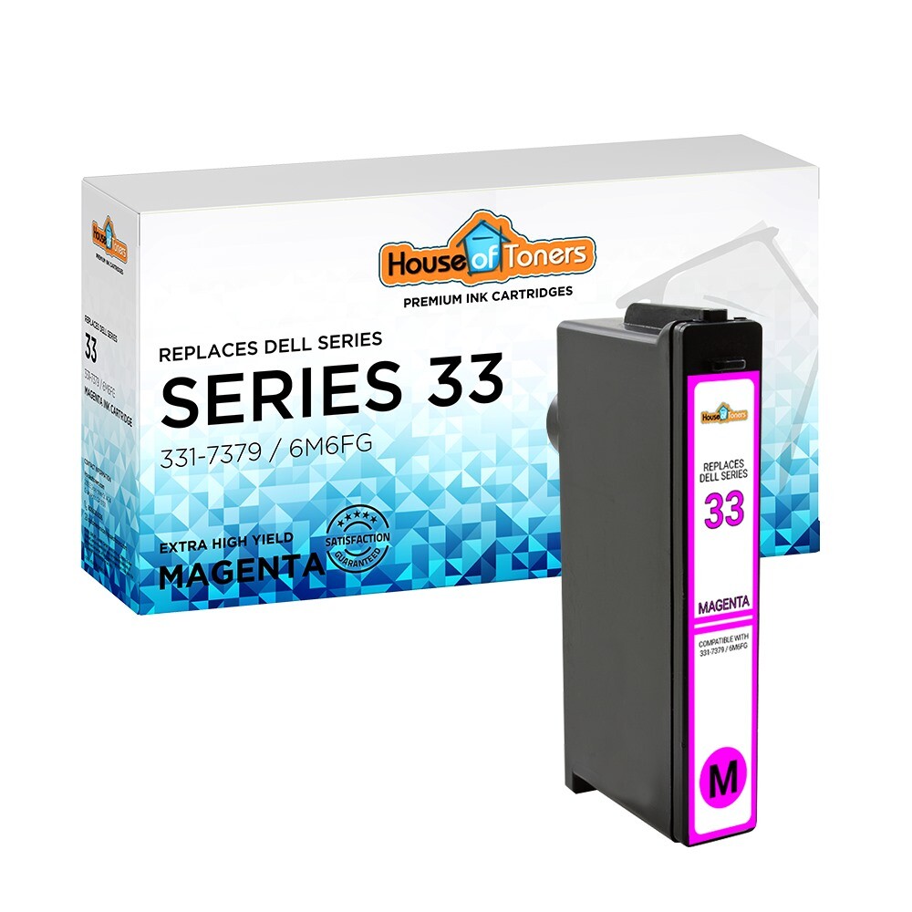 1PK Magenta 33XL (31 32 33) Extra HY Ink (331-7380 / 331-7383) for Dell ...