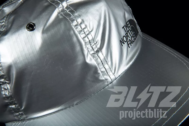 SUPREME THE NORTH FACE METALLIC 6-PANEL CAP SILVER SS18 HAT TNF