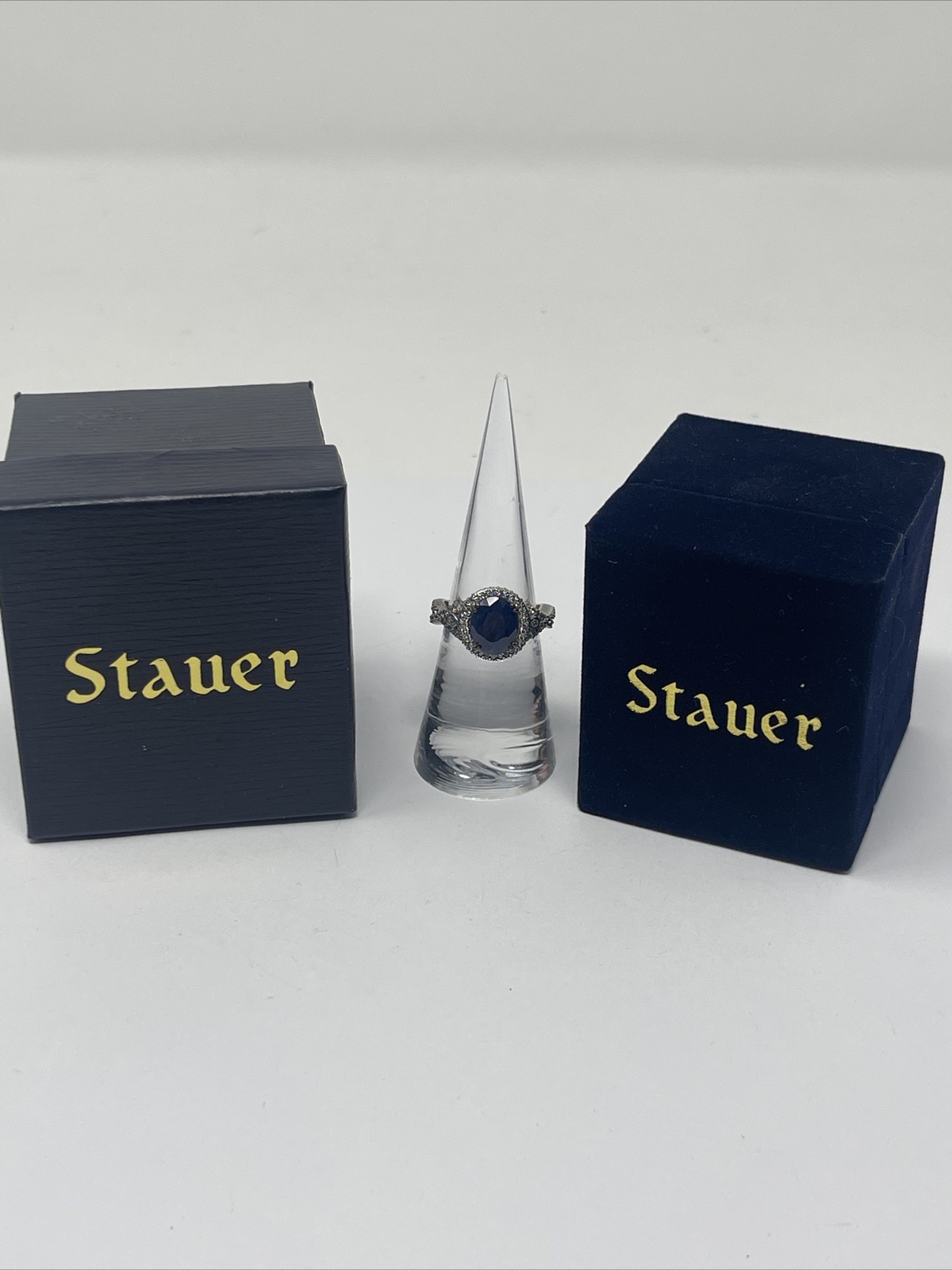 Stauer Sterling Silver Bombshell Blue Sapphire Ri… - image 1