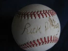 Baseball signed by Rick Wise