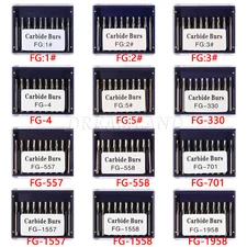 1Box Dental FG Tungsten Carbide Burs Round Type For High Speed Handpiece USA