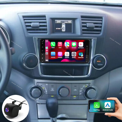 Android 13 Car Carplay Radio GPS Navi BT Player For Toyota Highlander 2008-2013