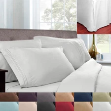 Sweet Home Collection 1500 Series 5Pc Microfiber Pleated Bed Skirt & Sheet Set