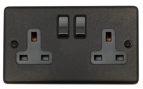 Interruptores de luz CG3 negro grafito, enchufes, reguladores, cocina, TV, fusible, etc. - Imagen 3 de 43