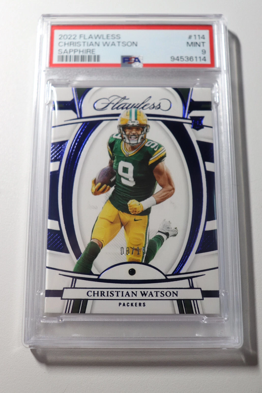 Christian Watson Panini Flawless #114 Sapphire