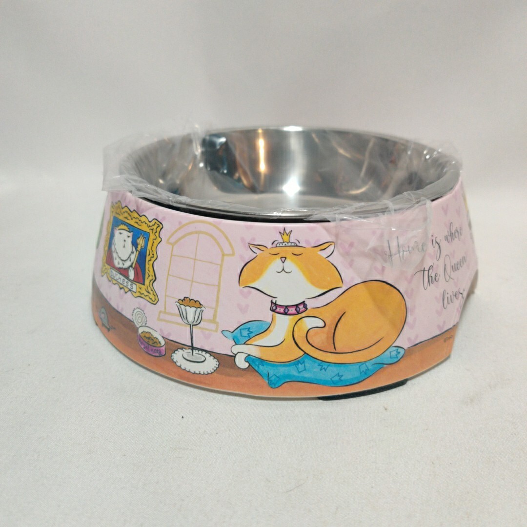 "Cat Royalty" Cat Bowl Go Green Bamboo Kitty Feeding Removable Stainless Bowl