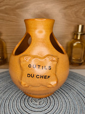 Pot à ustensiles de cuisine, outils du chef, art de la table vintage 