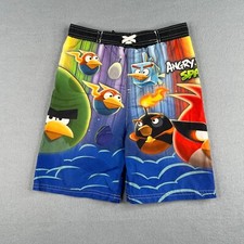 Angry Birds Swim Shorts Youth Boy 22Inch Waist Graphic Print Lined
