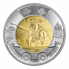 2016 Canada $2 Toonie_ Battle of the Atlantic 75th anniversary - from roll