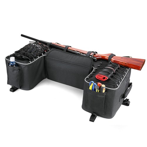ATV Part Rear Rack Back Seat Storage Pack Luggage Bag Cushion Pad Padded Black - Picture 9 of 15