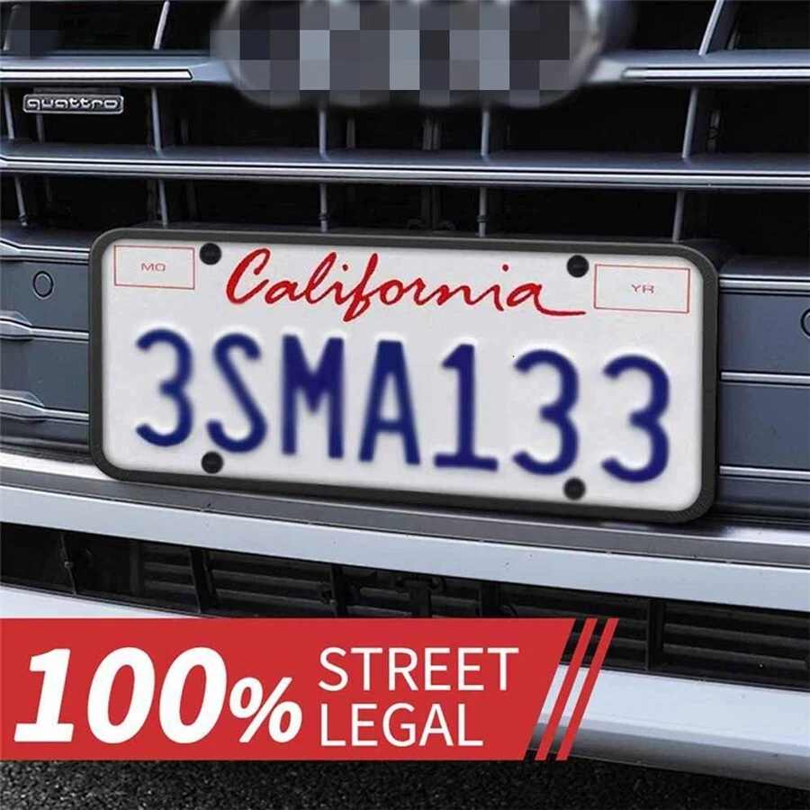 Car Accessories Front Rear USA License Plate Frame Holder Rubber Adapter 2Pcs Foto 2 de 4