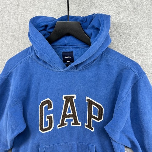 Gap Hoodie Kids Size XL 12 Blue Spell Out VTG Long Sleeve Logo - Picture 5 of 12