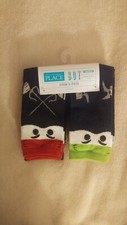 The Children's Place Ninja Striped Crew 6-Pack Socks Size M Shoe Size 1-2 NWT