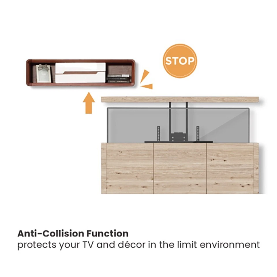 Motorized TV Lift Stand Mount App or Remote Control 40/43/50/55/60/65/70/75/80" - Image 4 of 4