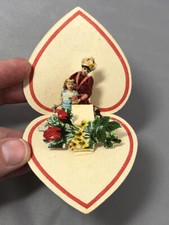 1930s Miniature HEART Layered Fold Out VALENTINE Die Cut Scrap VINTAGE GERMANY