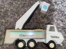 VTG 1970s Tonka Mini Bell System Lineman Bucket Truck, Pressed Steel #55010