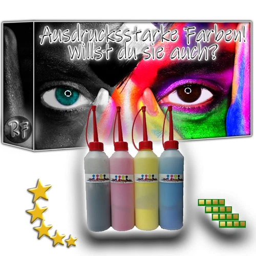 Refill-SET Tonerpulver + Reset-Chips CMYK für HP Color Laser 150nw