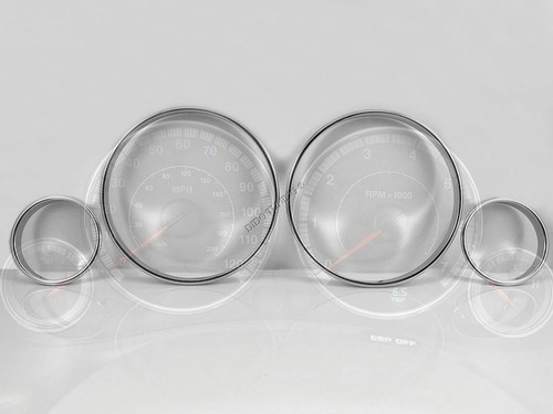 For Cherokee KJ Liberty 02-06 Dashboard Gauge Dash Chrome Dial Aluminium Rings - Bild 5 von 5