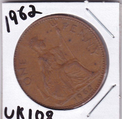1962 UNITED KINGDOM LARGE PENNY . YOU GRADE IT . stk 108 - Picture 3 of 4
