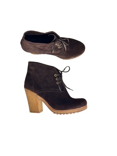 PRADA/Side Gore Boots/Size 37.5/Black/Leather/ANKLE BOOTS/Creases