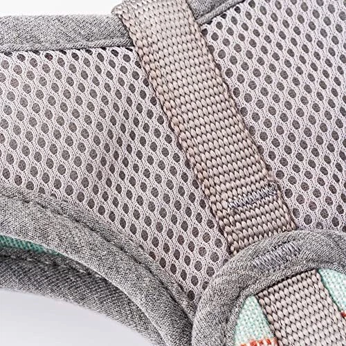 Dog Harness, No-Pull Anti Choke Tweed Harness Vest, M Medium Aqua Checkered Dog Harness, No-Pull Anti Choke Tweed Harness Vest, M Medium Aqua Checkered