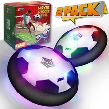 JoyX Rechargeable Air Hover Soccer Balls for Kids – Indoor Games with LED Lights
