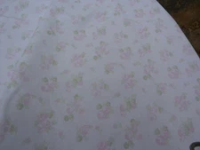 Chic House Inc Faded PINK Shabby Ditsy Roses on White Cotton Poplin 54" wide 