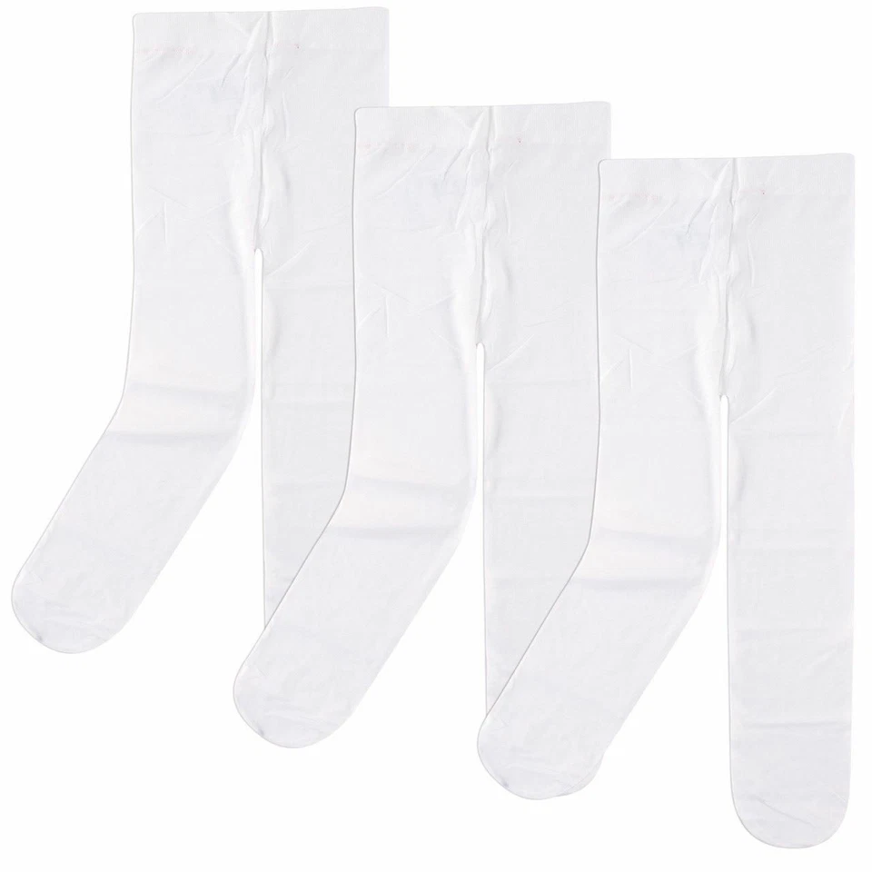 Luvable Friends Nylon Collant, 3-Pack, Blanc - Photo 1/1