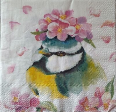 4 Stck. Serviette für Decoupage Vogel