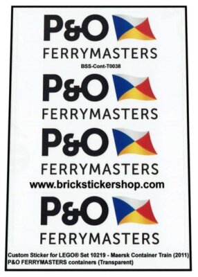 Custom Sticker - Container P&O FERRYMASTERS