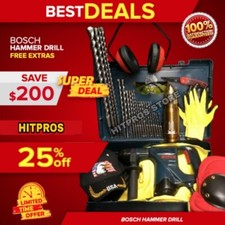 BOSCH 11239 VS HAMMER DRILL, L@@K, PREOWNED, FREE THERMO,  EXTRAS, FAST SHIP