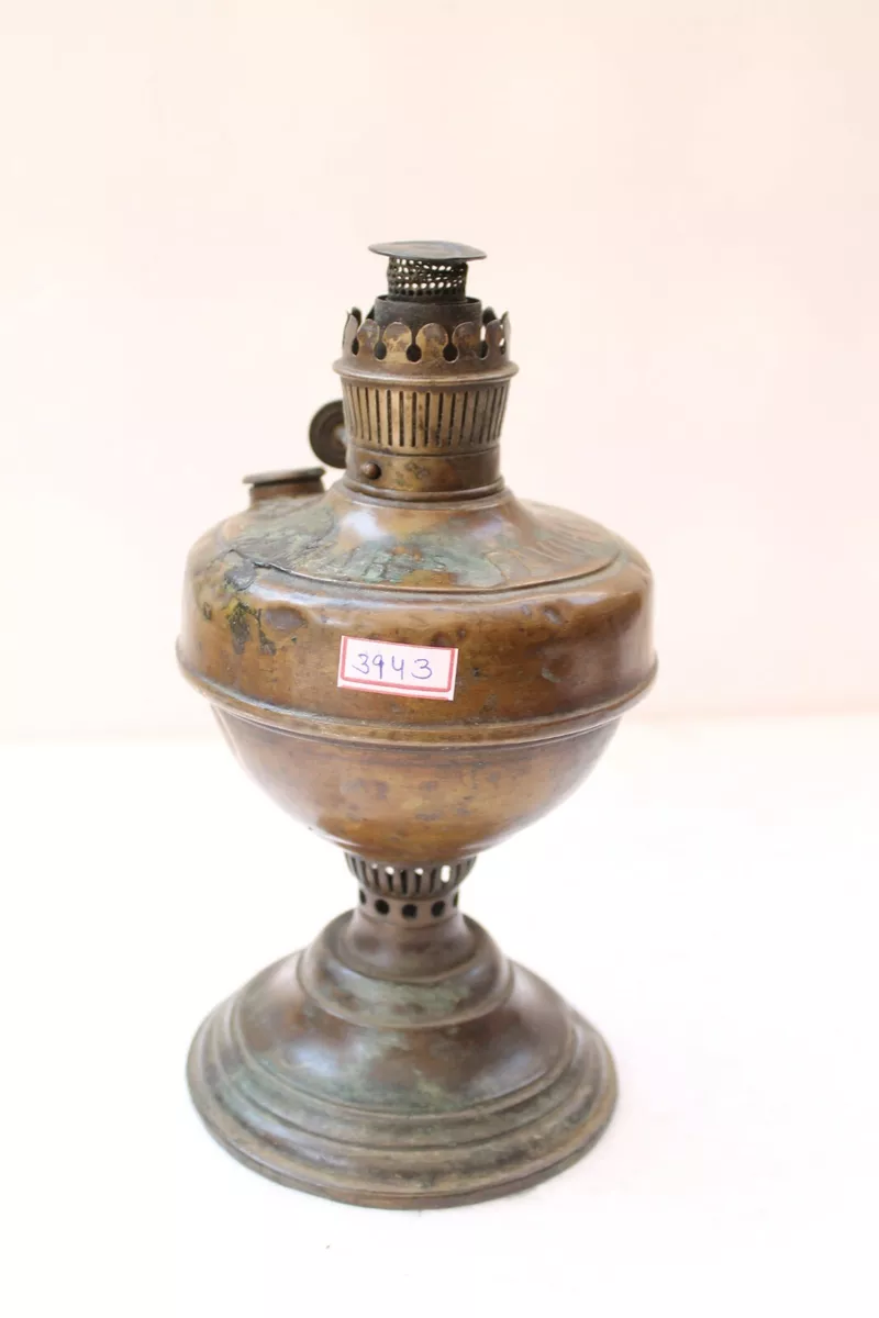 Antique Old Brass R. Ditmar Vienna Oil Kerosene Lamp Made In Austria NH3943