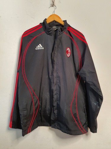 vintage adidas jacket size small black full zip coaches jacket ac milan training - Picture 1 of 20