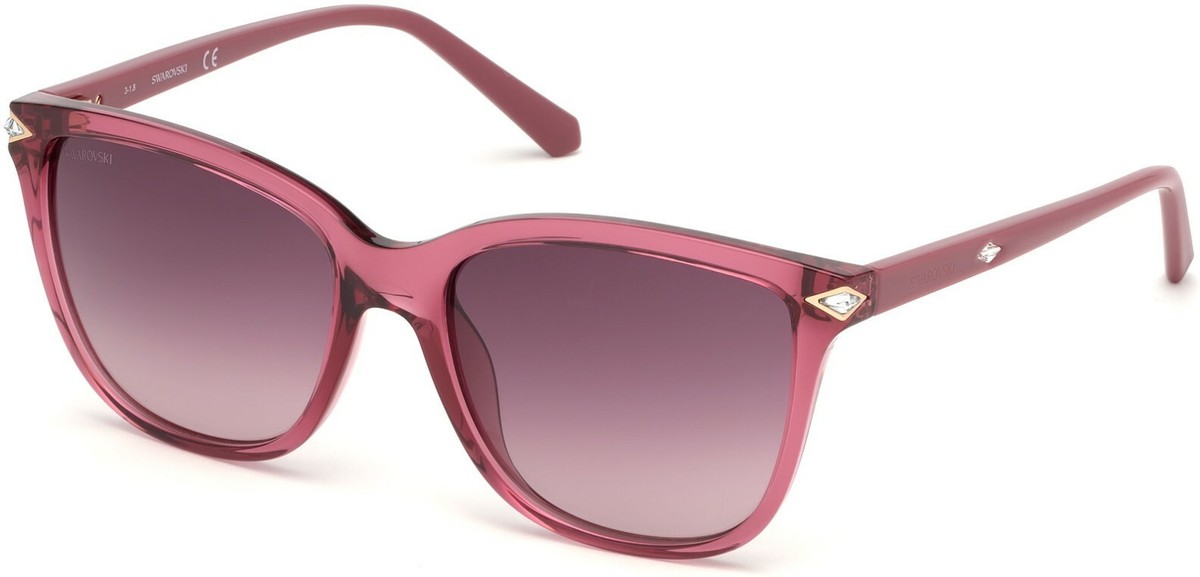 SWAROVSKI SK192 SW192 72T Pink Plastic Big Sunglasses 55-17  display picture 2