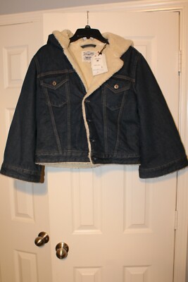 cropped sherpa denim jacket