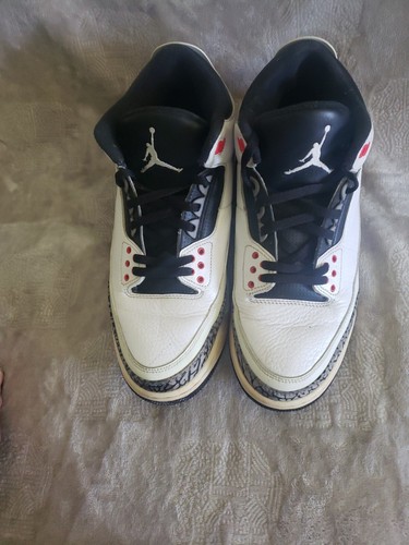 Sneakers Nike Air Jordan 3 a infrarossi taglia 10,5 136064–123 OG III bianche nere - Foto 7 di 7