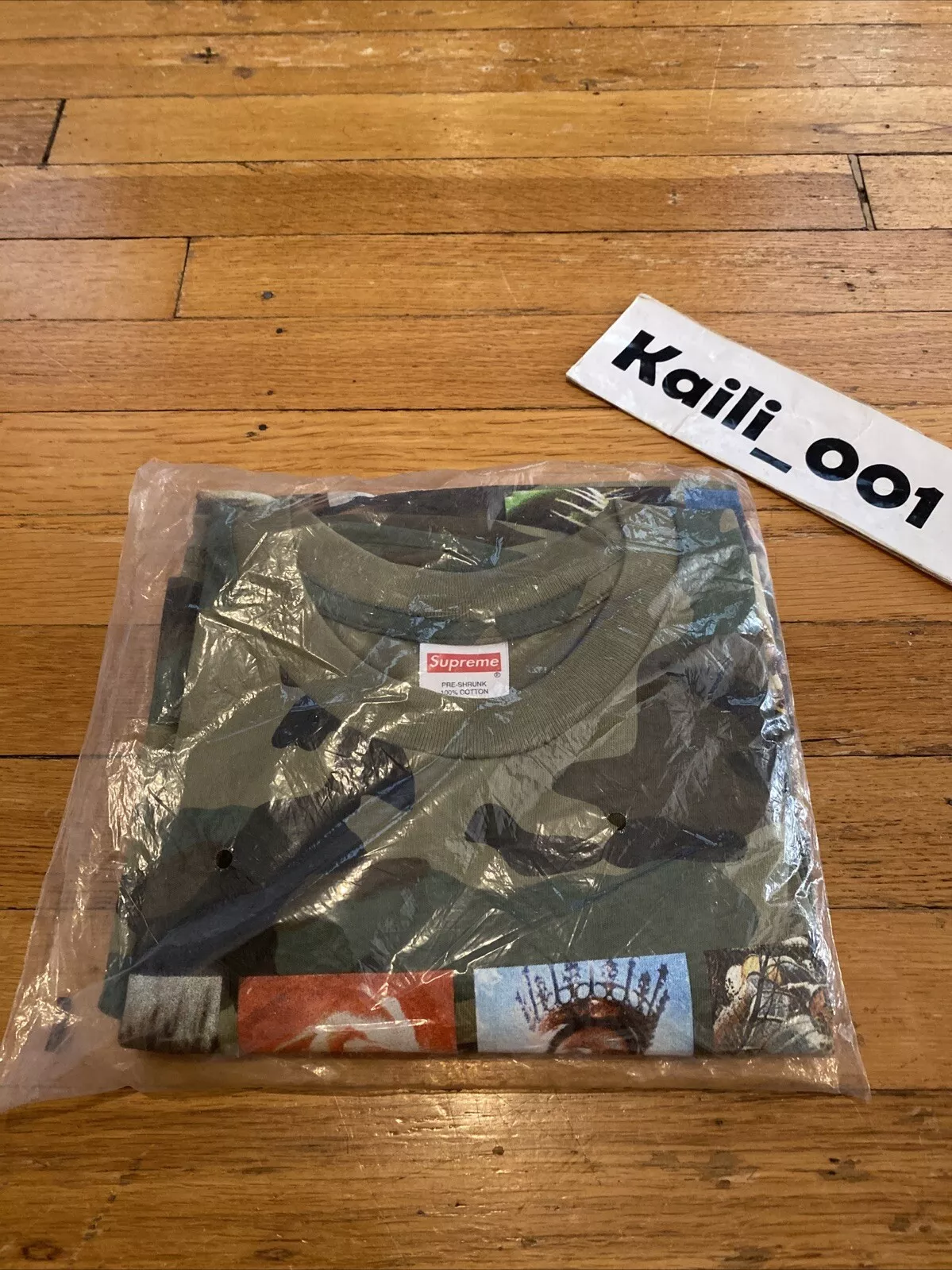 T shirt Supreme Original Sin taille XL Woodland Camo SS19 C