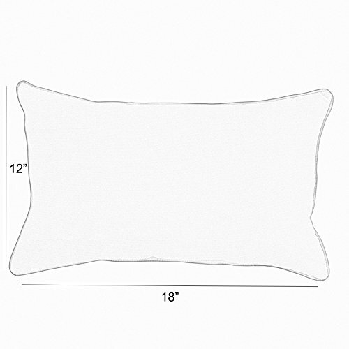Indoor Outdoor Sunbrella Lumbar Pillows, Set of 2, 12 x 18, Blue/Green - Picture 4 of 6