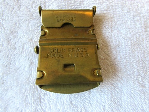 Vintage US Naval Officer Belt Buckle Solid Brass Made in USA GEMSCO 2.5"W, 1.5"H - Picture 6 of 10