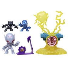 Marvel Stunt Squad Villain Knockdown Playset, Black Panther and Iron Man vs. ...