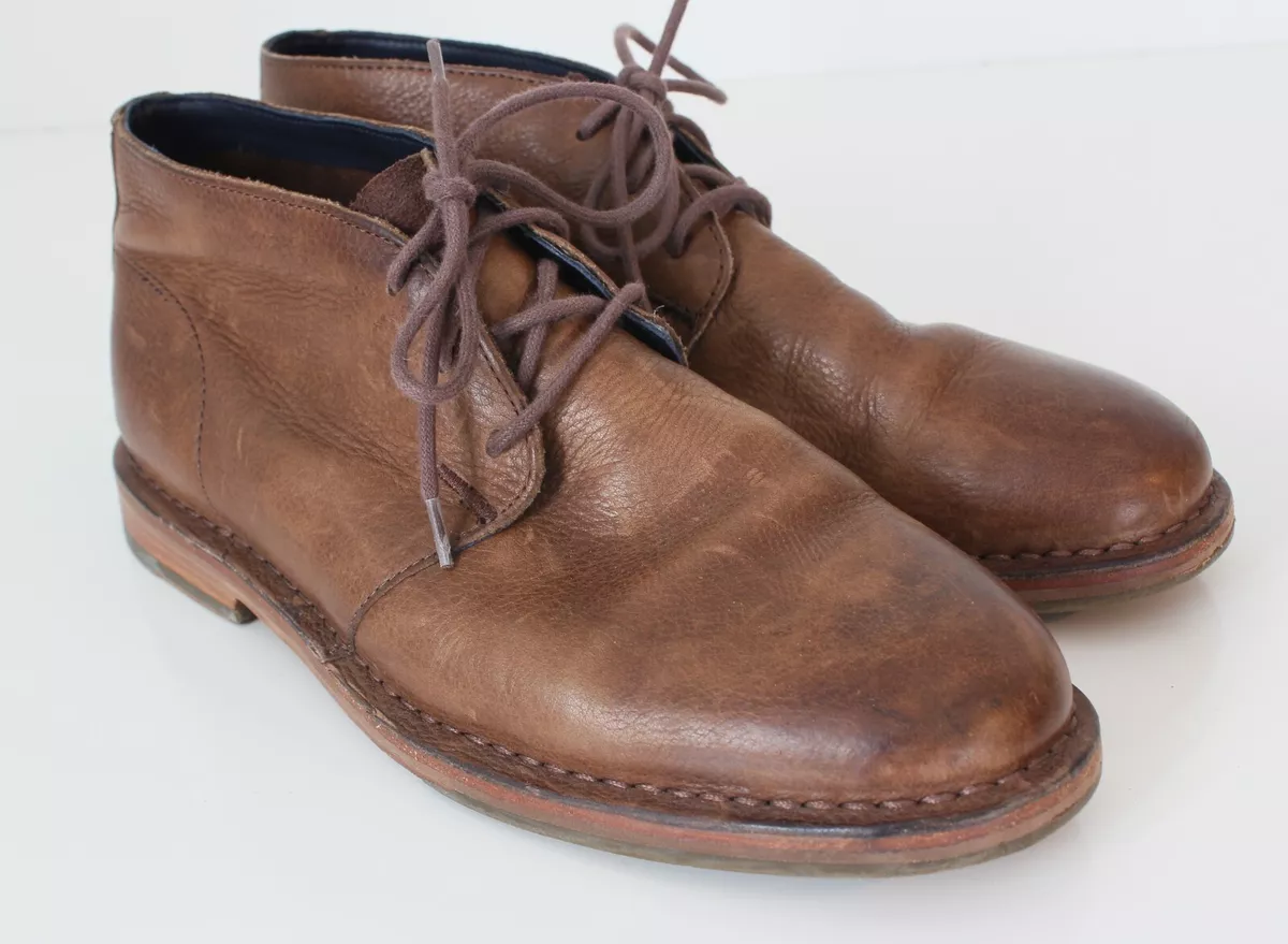 Cole Haan Glenn Chukka Boot Brown Chestnut Leather Burnished Desert Men s Size 9