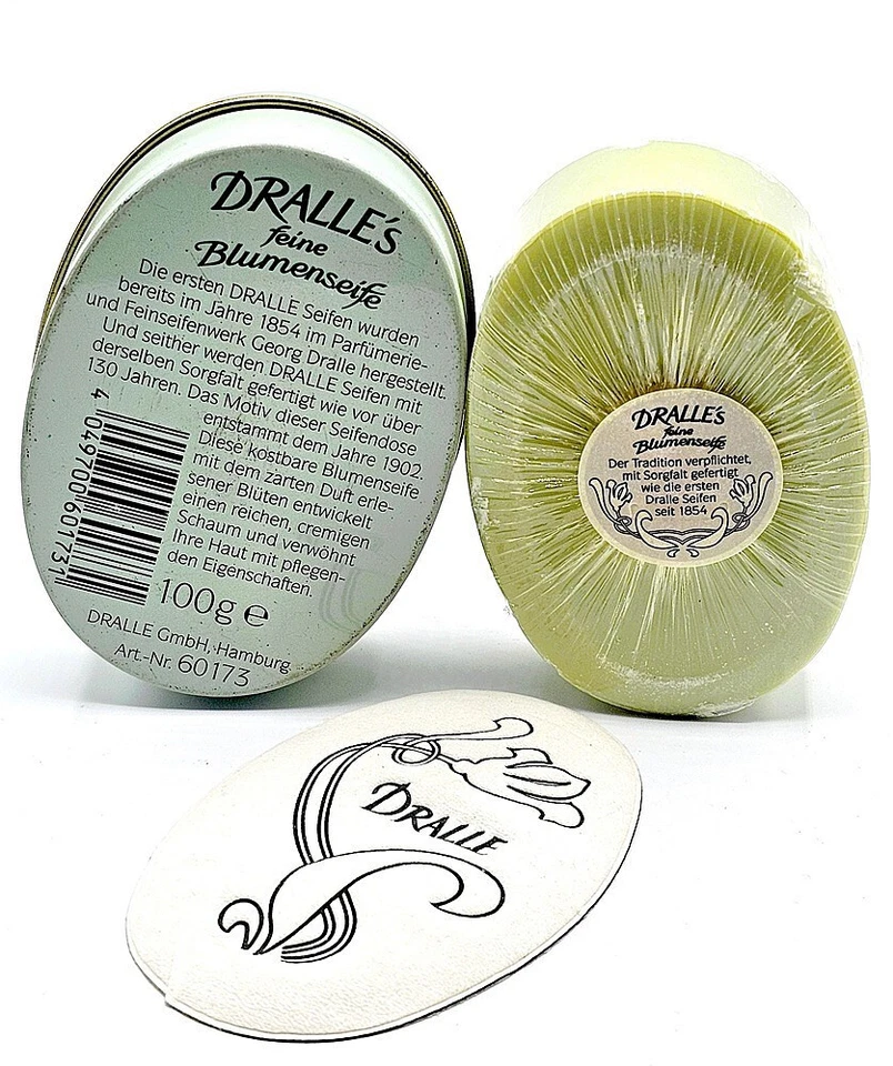 Blumen-Seife in Blechdose DRALLE'S Nostalgische Feinseife Dralle Hamburg SOPA - Bild 2 von 2