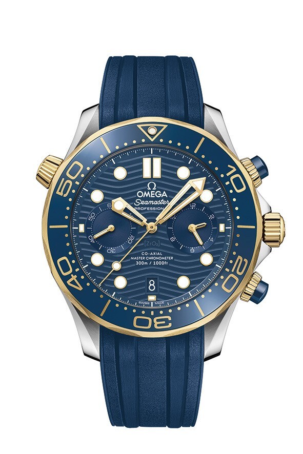 OMEGA Seamaster Diver 300 Chronograph 44mm Yellow Blue Rubber Strap