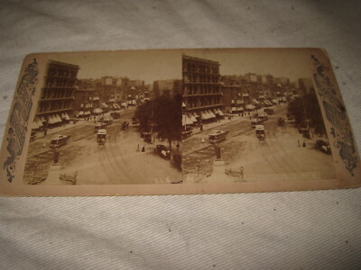 Standard Series Stereoview View of Broadway New York City Late 1800's