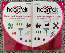 Heartfelt Creations NEW Merry Bright Accents Stamps Dies SET HCDI-7196 HCPC-3838
