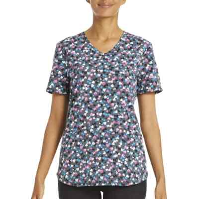 ScrubStar Valentine's Women's Tiny Hearts Top Size Medium  NWT